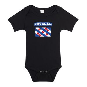 Fryslan romper met vlag Friesland zwart voor babys