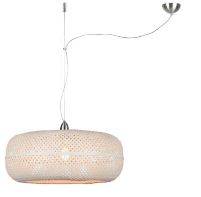 Hanglamp Palawan bamboe Ø60 - wit