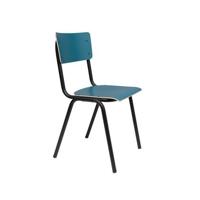 Zuiver Back To School Eetkamerstoelen Mat Blauw - Set van 4