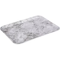 Dienblad/serveer tray Marble - Melamine - creme wit - 33 x 43 cm - rechthoek - thumbnail