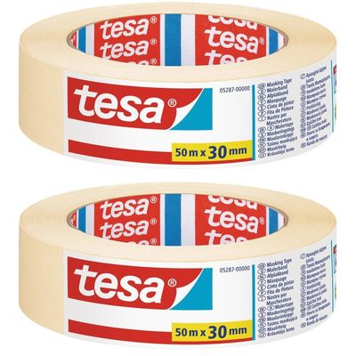2x Afplaktape/schilderstape 30 mm x 50 m