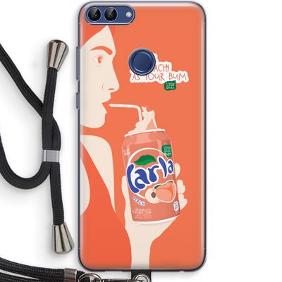 Peach please!: Huawei P Smart (2018) Transparant Hoesje met koord