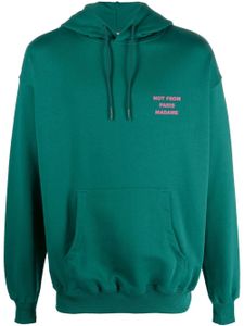 Drôle De Monsieur hoodie à slogan brodé - Vert