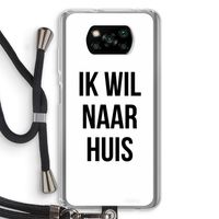 Ik wil naar huis: Xiaomi Poco X3 Pro Transparant Hoesje met koord
