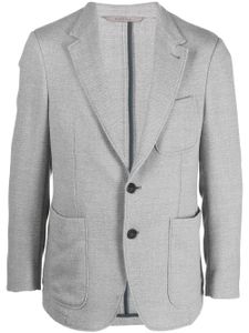 Canali blazer en laine à simple boutonnage - Gris