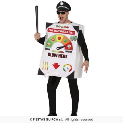 Funny Politie Alcoholtester Kostuum