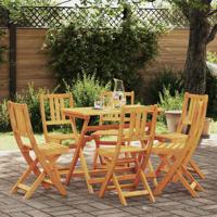 Tuinstoel 6 pcs Olie naturel 40 x 42 x 85 cm Massief Acaciahout