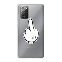 Middle finger black: Samsung Galaxy Note 20 / Note 20 5G Transparant Hoesje