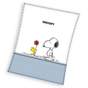 Snoopy Coral fleece plaid hug - 130 x 170 cm