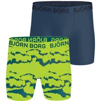 Bjorn Borg Boxershorts sports microfiber 2-pack geel - blauw