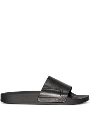 Frescobol Carioca claquettes Humberto en cuir - Noir