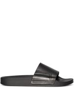 Frescobol Carioca claquettes Humberto en cuir - Noir