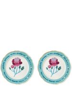 Bitossi Home lot de deux assiettes Botanica en porcelaine - CELESTE Bitossi Home lot de deux assiettes Botanica en porcelaine - CELESTE