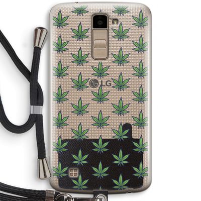 Weed: LG K10 (2016) Transparant Hoesje met koord