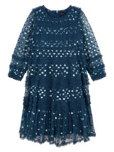 NEEDLE & THREAD KIDS robe Dot Shimmer à sequins - Bleu