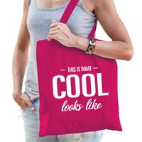 This is what cool looks like cadeau tas roze voor dames