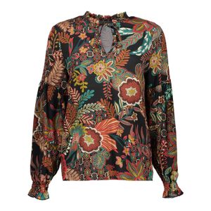 Geisha - Zwart Top met print - Maat XL