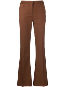 Blanca Vita pantalon évasé à plis marqués - Marron