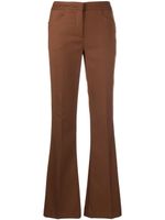 Blanca Vita pantalon évasé à plis marqués - Marron