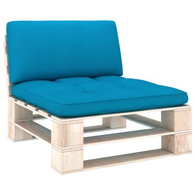 vidaXL Bankkussens pallet 2 st blauw