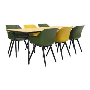 Hartman Sophie Studio Green&Yellow|Bella 220x95 cm. - 7-delige tuinset