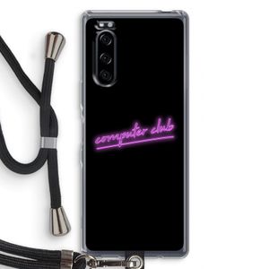 Vice Black: Sony Xperia 5 Transparant Hoesje met koord
