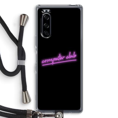 Vice Black: Sony Xperia 5 Transparant Hoesje met koord