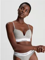 Calvin Klein Push-Up Plunge bh met beugel - Katoen modal - Ademend materiaal - Diep uitgesneden