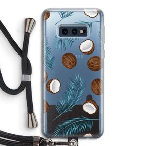 Kokosnoot roze: Samsung Galaxy S10e Transparant Hoesje met koord