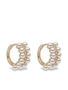 Yoko London boucles d'oreilles Eclipse en or 18ct serties de perles d'Akoya et de diamants