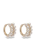 Yoko London boucles d'oreilles Eclipse en or 18ct serties de perles d'Akoya et de diamants - thumbnail