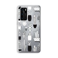 Cactusmotief: Huawei P40 Transparant Hoesje