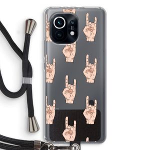 Rock: Xiaomi Mi 11 Transparant Hoesje met koord