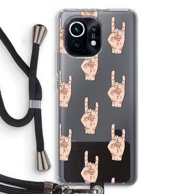 Rock: Xiaomi Mi 11 Transparant Hoesje met koord