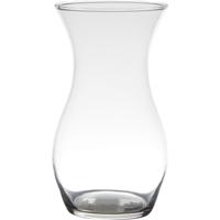 Transparante home basics sierlijke bloemenvaas - glas D14 x H25 cm