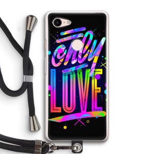 Only Love: Pixel 3 Transparant Hoesje met koord