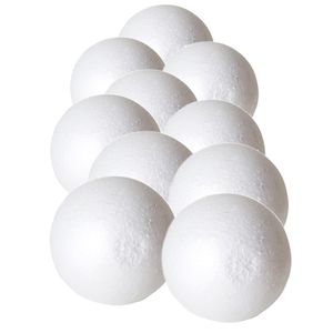 10x Stuks piepschuim hobby/DIY ballen/bollen 8 cm