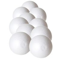 10x Stuks piepschuim hobby/DIY ballen/bollen 8 cm