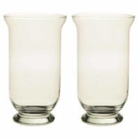 Bellatio bloem & planten Vaas - 2x - kelkvormig - glas - 25cm