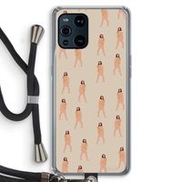 You're so golden: Oppo Find X3 Transparant Hoesje met koord