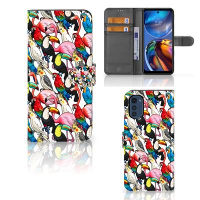 Motorola Moto E32 | Moto E32s | Telefoonhoesje | Met pasjeshouder | Birds
