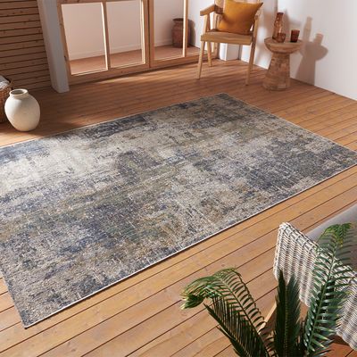 Buitenkleed Gizeh Crème - 200x280cm - Blauw Vintage Vloerkleed - 123vloerkleed.nl is de online webshop voor vloerkleden en woonaccessoires.