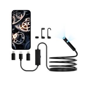 VEVOR Dual Lens Borescope Endoscoop Camera voor Android IOS met 3m slangkabel