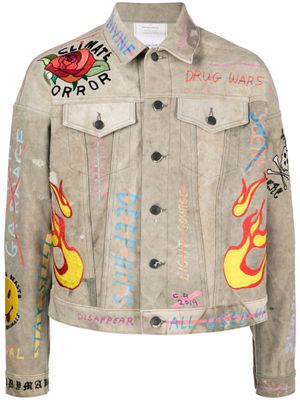 Readymade veste boutonnée à imprimé graphique - Tons neutres