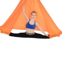 Huishoudelijke handstand elastische stretching touw antenne yoga hangmat set (oranje)