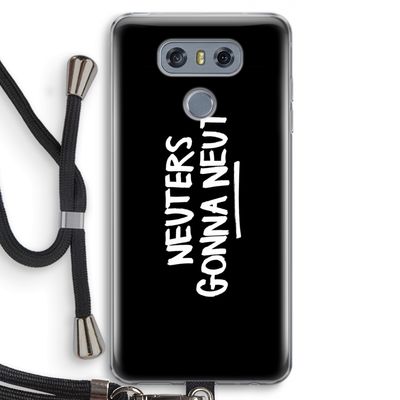 Neuters (zwart): LG G6 Transparant Hoesje met koord