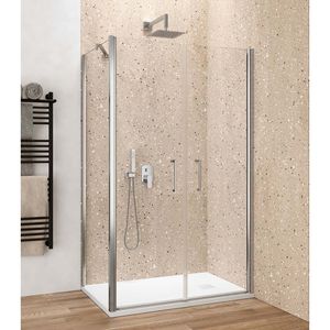 Zijwand Lacus Giglio Evo 80x200 cm Aluminium Profiel Chroom Lacus