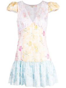 LoveShackFancy robe courte Russ à fleurs - Multicolore