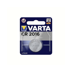 Varta Lithium knoopcel CR2016 3V batterij, per stuk in blister. (hangverpakking)