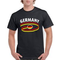 Zwart heren t-shirt Duitsland 2XL  -